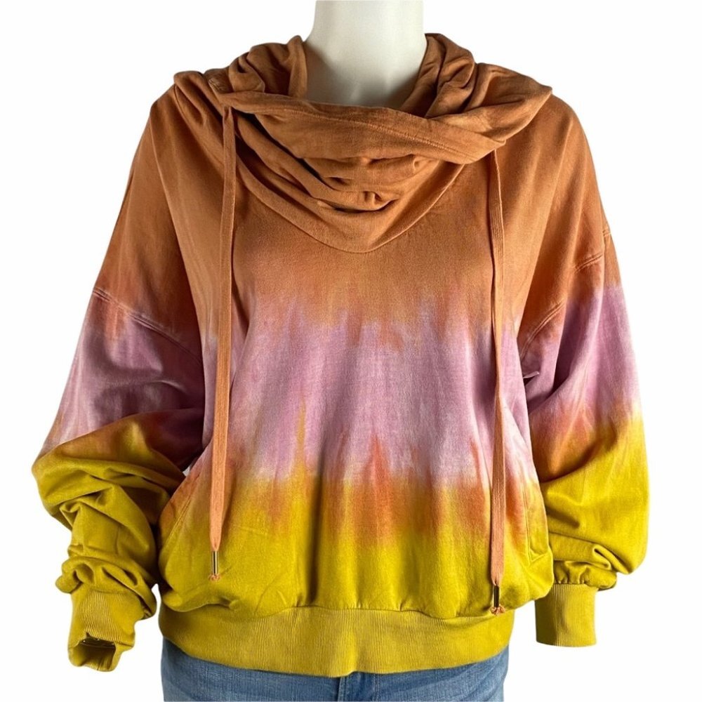 YOUNG FABULOUS & BROKE Tie Dye Hooded Sweatshirt M